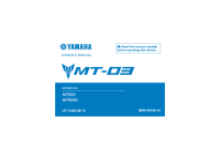 Yamaha MT-03 - Owners Manual EN 2025 